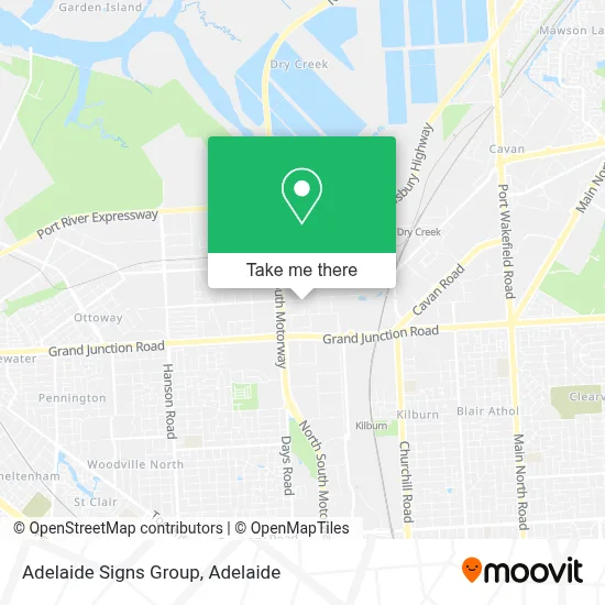 Mapa Adelaide Signs Group