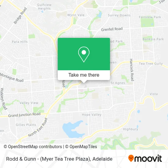 Mapa Rodd & Gunn - (Myer Tea Tree Plaza)