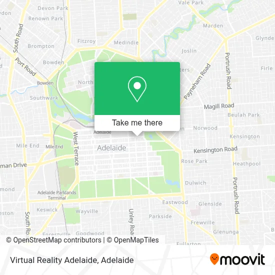Mapa Virtual Reality Adelaide