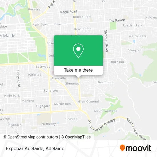 Mapa Expobar Adelaide