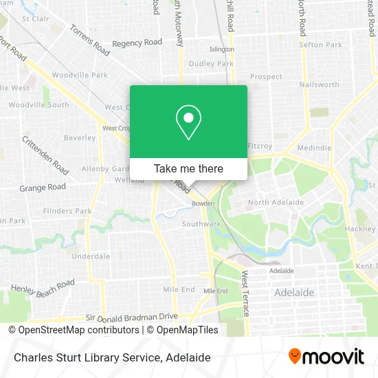 Mapa Charles Sturt Library Service