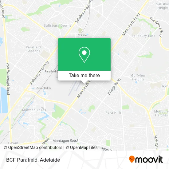 Mapa BCF Parafield