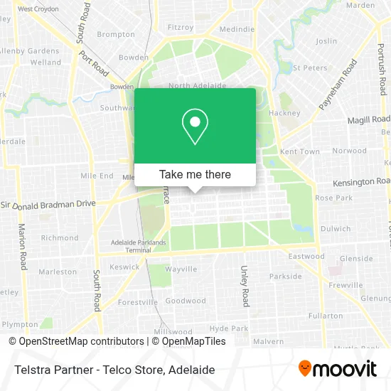 Mapa Telstra Partner - Telco Store