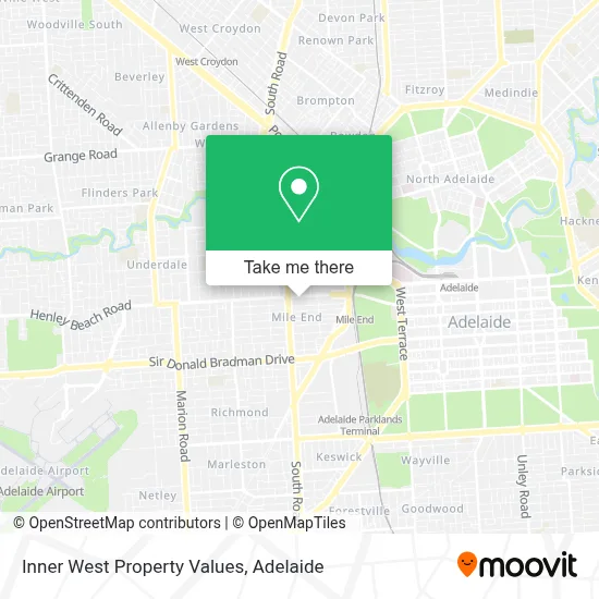 Mapa Inner West Property Values