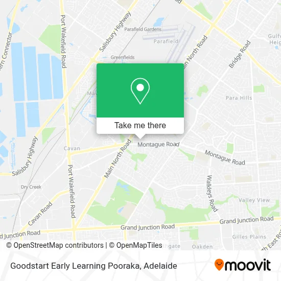 Mapa Goodstart Early Learning Pooraka