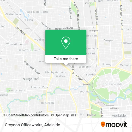 Mapa Croydon Officeworks