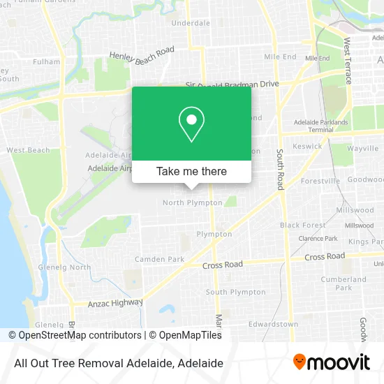 Mapa All Out Tree Removal Adelaide