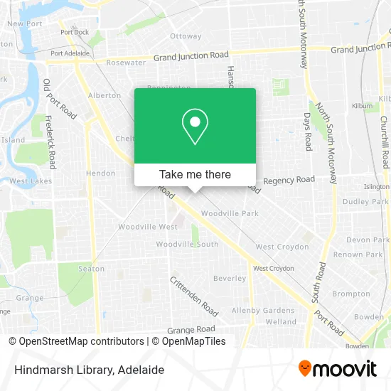 Mapa Hindmarsh Library
