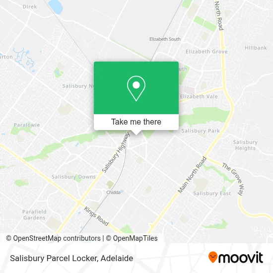 Mapa Salisbury Parcel Locker