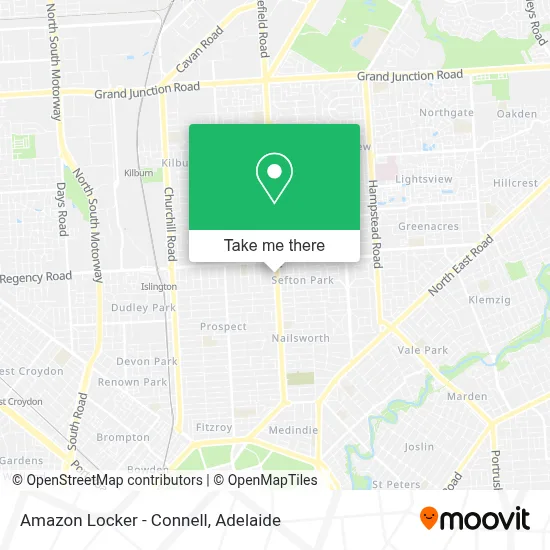 Mapa Amazon Locker - Connell