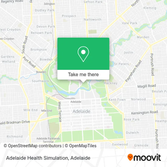 Mapa Adelaide Health Simulation