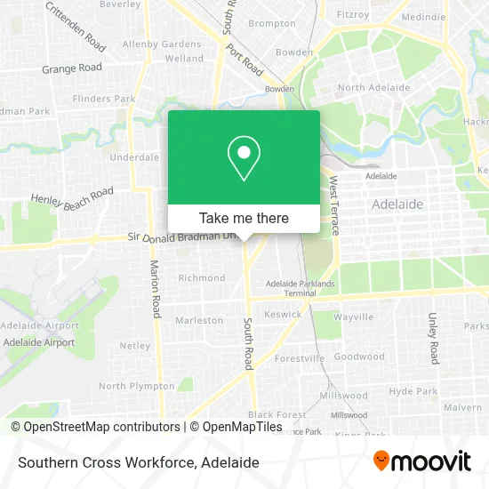 Mapa Southern Cross Workforce