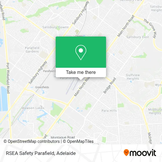 Mapa RSEA Safety Parafield