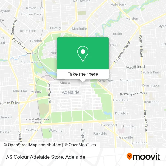 Mapa AS Colour Adelaide Store