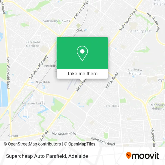 Mapa Supercheap Auto Parafield
