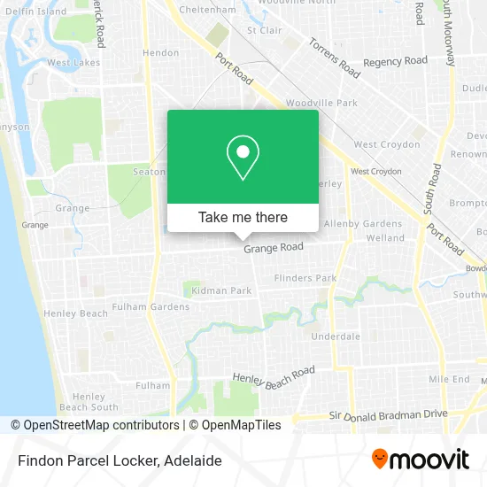 Mapa Findon Parcel Locker