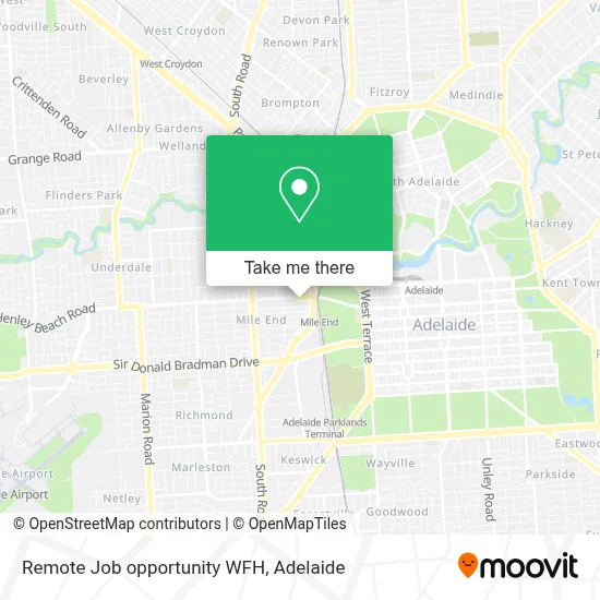 Mapa Remote Job opportunity WFH