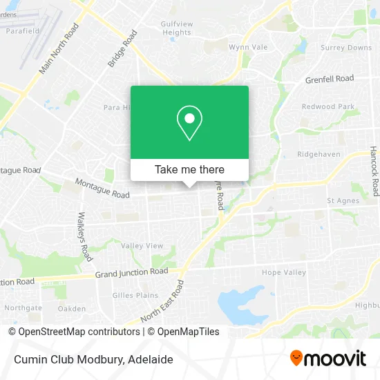 Mapa Cumin Club Modbury