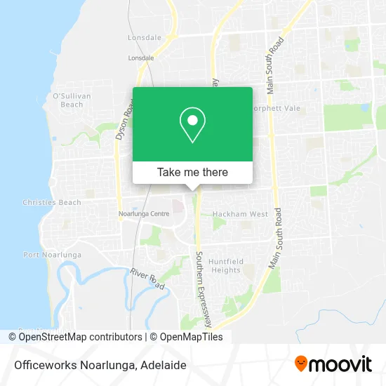 Mapa Officeworks Noarlunga
