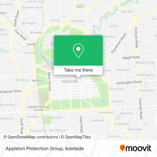 Mapa Appleton Protection Group