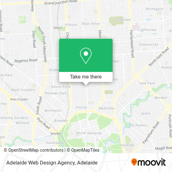 Mapa Adelaide Web Design Agency