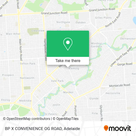 Mapa BP X CONVENIENCE OG ROAD