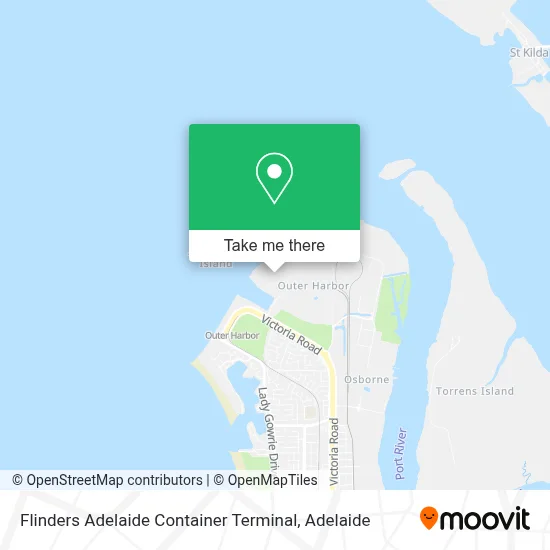 Mapa Flinders Adelaide Container Terminal