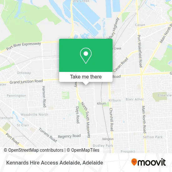 Mapa Kennards Hire Access Adelaide