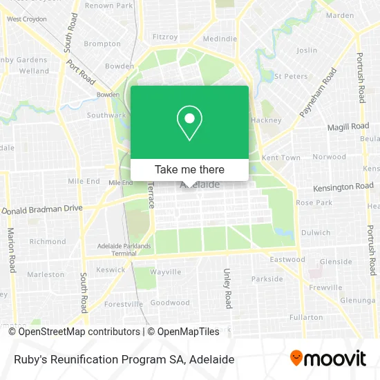 Mapa Ruby's Reunification Program SA