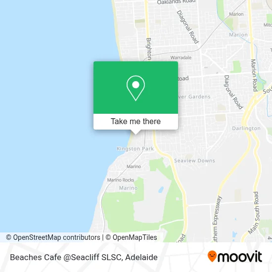 Mapa Beaches Cafe @Seacliff SLSC