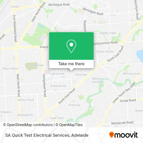 Mapa SA Quick Test Electrical Services