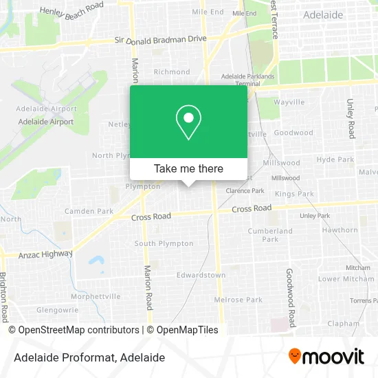 Mapa Adelaide Proformat