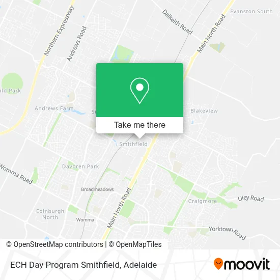Mapa ECH Day Program Smithfield