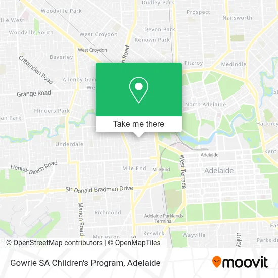 Mapa Gowrie SA Children's Program