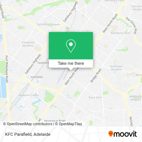 Mapa KFC Parafield