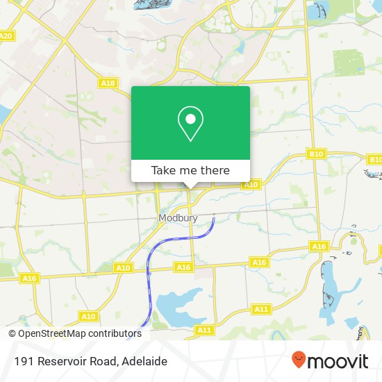 Mapa 191 Reservoir Road