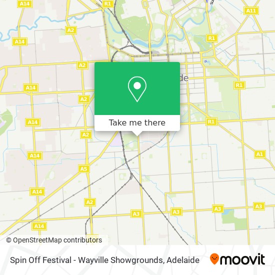 Spin Off Festival - Wayville Showgrounds map