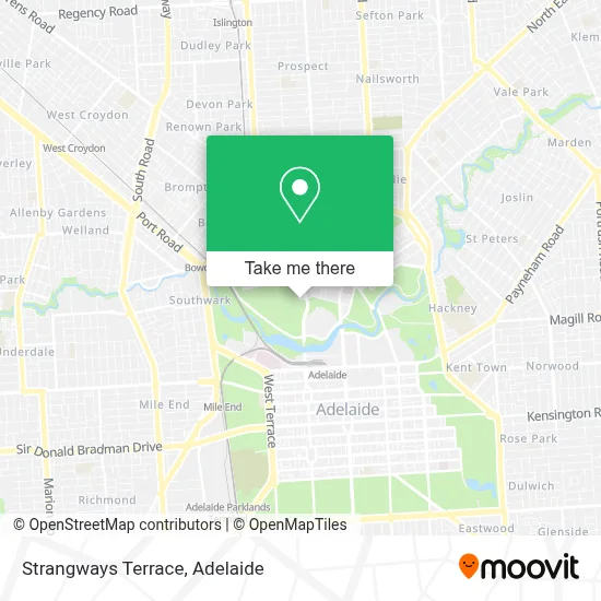 Mapa Strangways Terrace