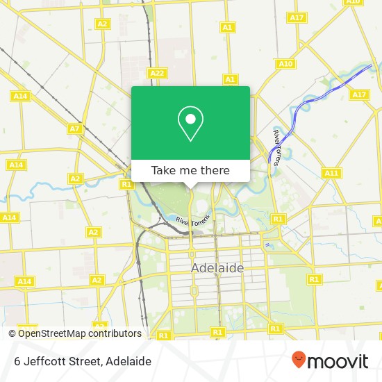 Mapa 6 Jeffcott Street