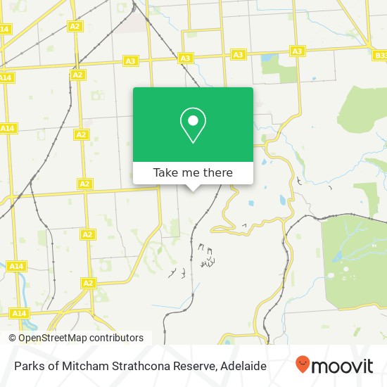 Parks of Mitcham Strathcona Reserve map