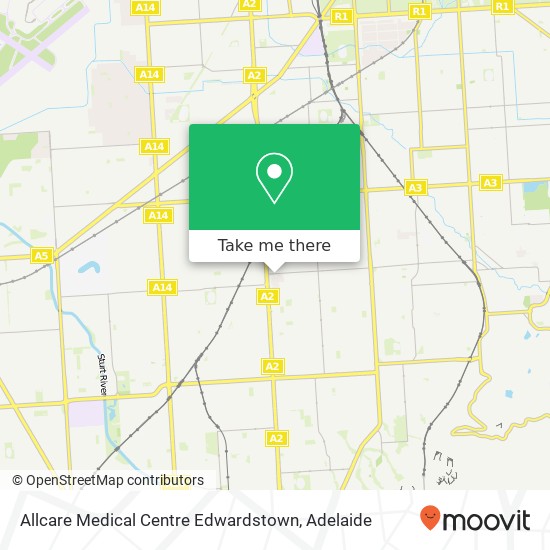 Mapa Allcare Medical Centre Edwardstown