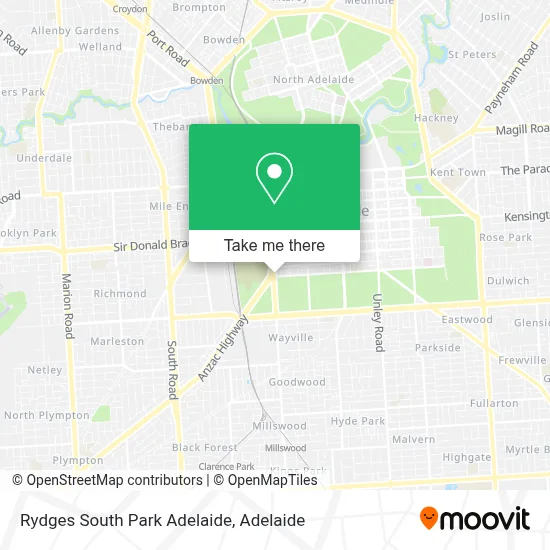 Mapa Rydges South Park Adelaide