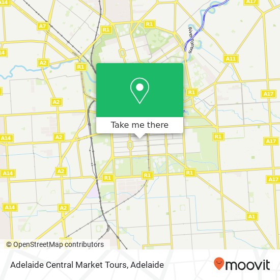 Mapa Adelaide Central Market Tours