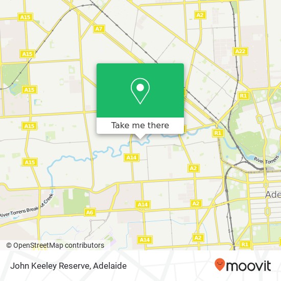 Mapa John Keeley Reserve