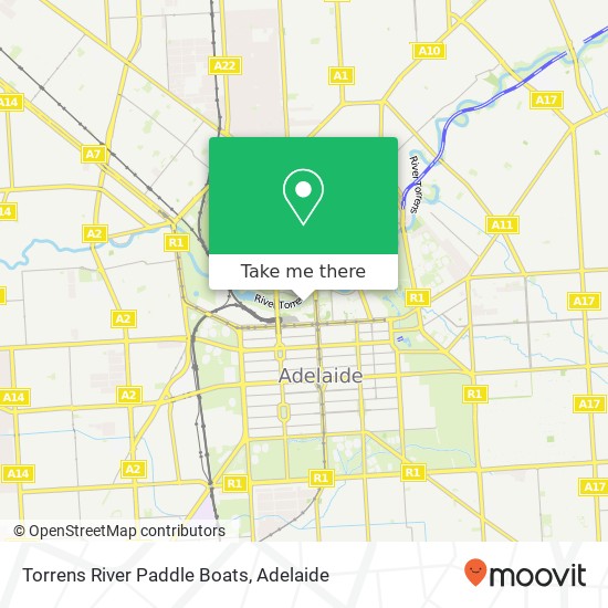 Torrens River Paddle Boats map