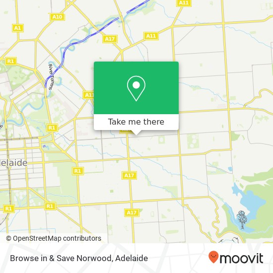 Mapa Browse in & Save Norwood