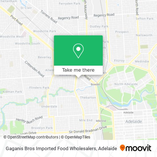 Mapa Gaganis Bros Imported Food Wholesalers