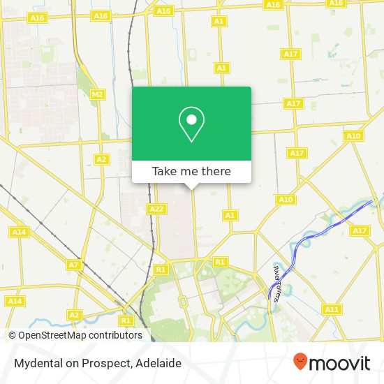 Mapa Mydental on Prospect