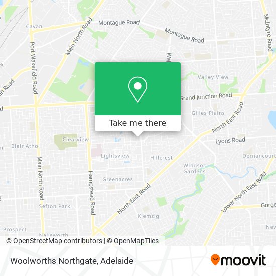 Woolworths Northgate map