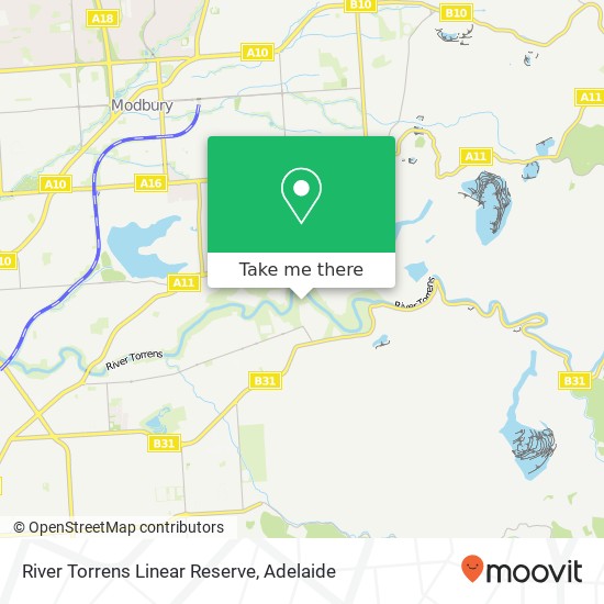 River Torrens Linear Reserve map